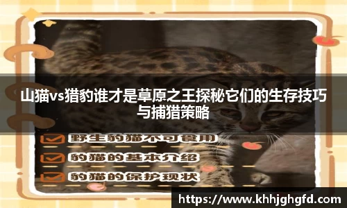 山猫vs猎豹谁才是草原之王探秘它们的生存技巧与捕猎策略